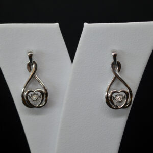 Diamond Heart Earrings